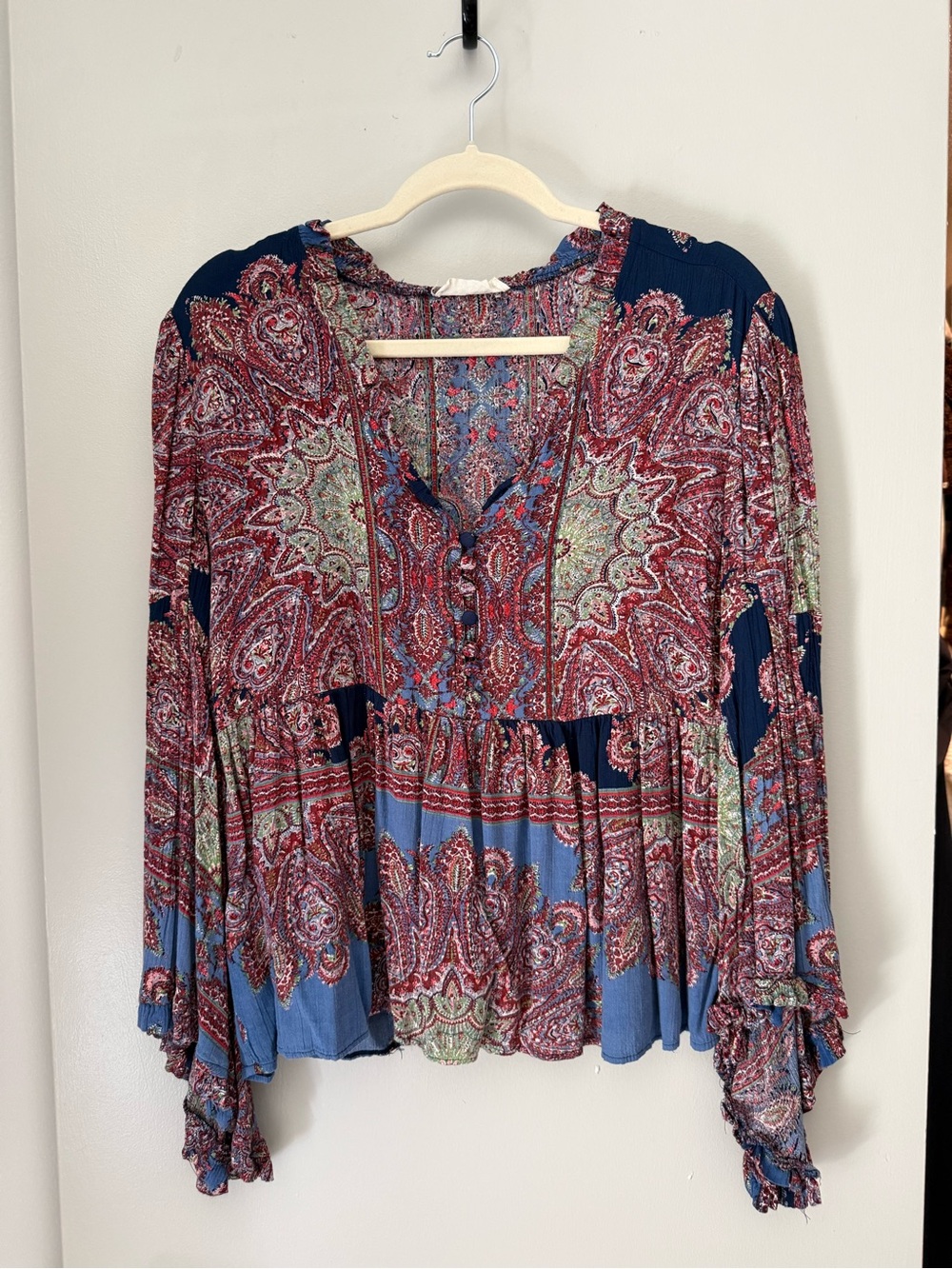 Altar’d State Boho Paisley Long-Sleeve Top